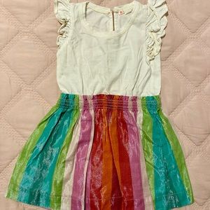 J.Crew mixy dress in rainbow stripe. Used. Great condition. Size 2T